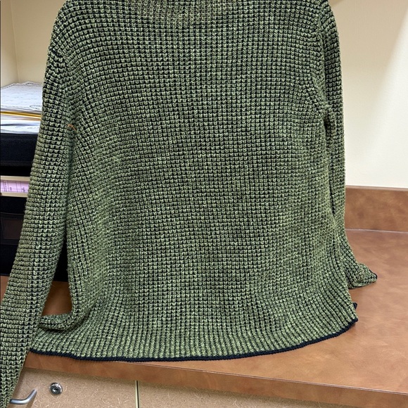 Habitat Green and Black Textured Knit Pullover Sweater Size Medium - Picture 2 of 5